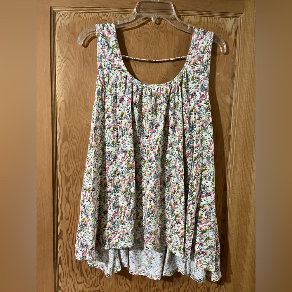 NATURAL LIFE  Free Spirit Knit Tank Top - Cream Botanicals - L/XL - Picture 9 of 9